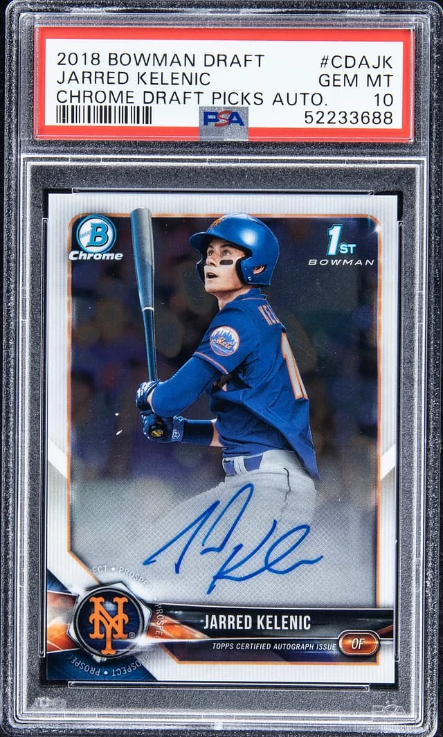 2018 Bowman Chrome Draft Jared Kelenic Picks Autograph #CPA-JK card image