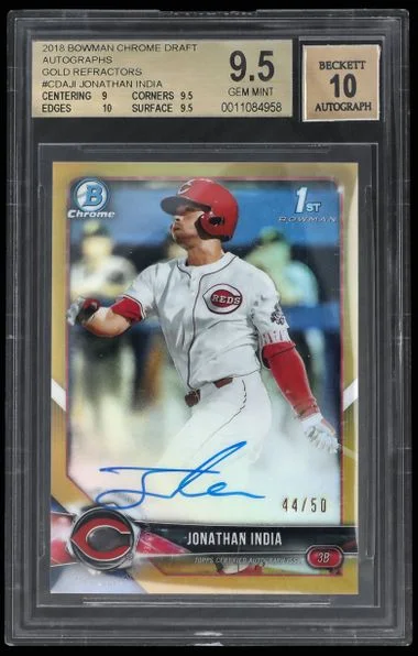 2018 Bowman Chrome Draft Jonathan India #CDAJI card image