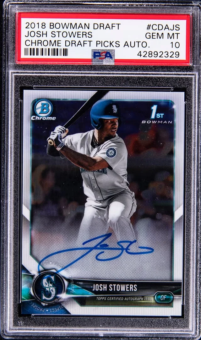 2018 Bowman Chrome Draft Josh Stowers Picks Autograph #CDAJS card image