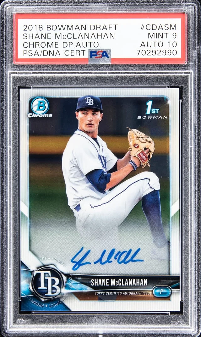 2018 Bowman Chrome Draft Shane McClanahan Picks Autograph #CDASM card image