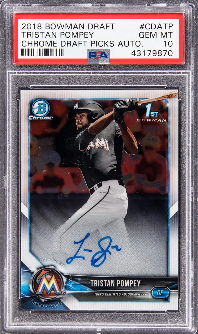 2018 Bowman Chrome Draft Tristan Pompey Picks Autograph #CDA-TP card image