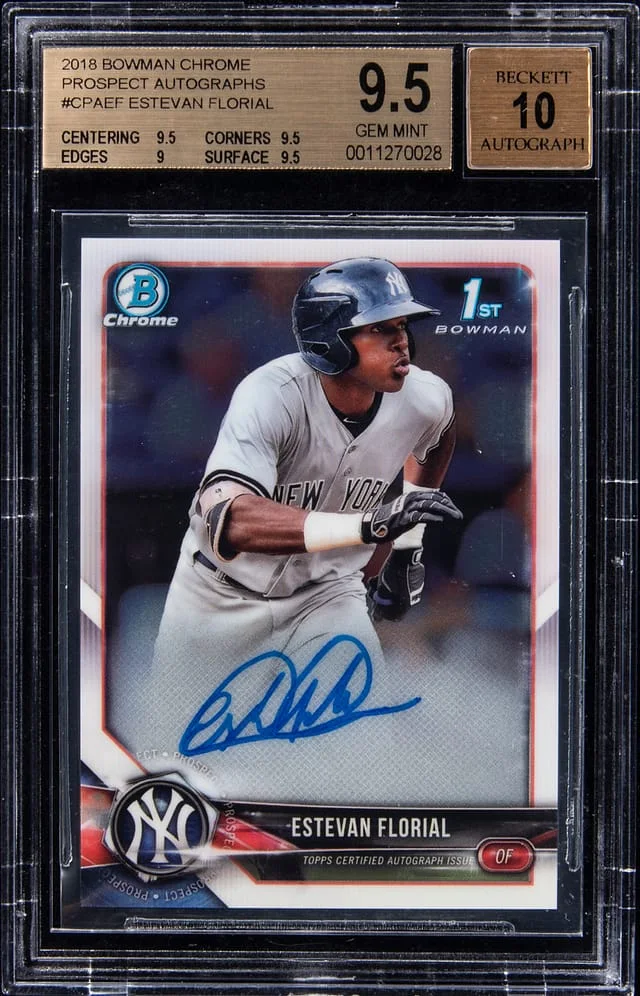2018 Bowman Chrome Estevan Florial Prospect Autographs #CPA-EF card image