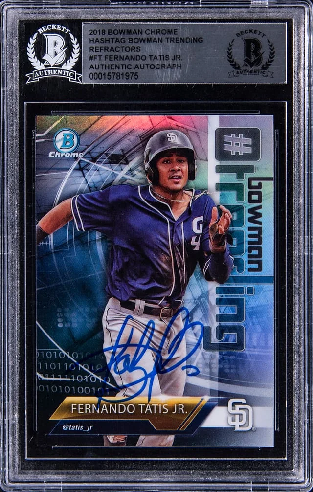 2018 Bowman Chrome Fernando Tatis Jr. Hashtag Bowman Trending Refractors #FT card image