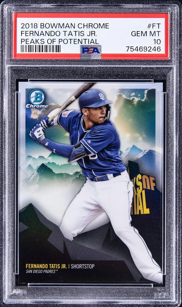 2018 Bowman Chrome Fernando Tatis Jr. Peaks Of Potential #PP-FT card image