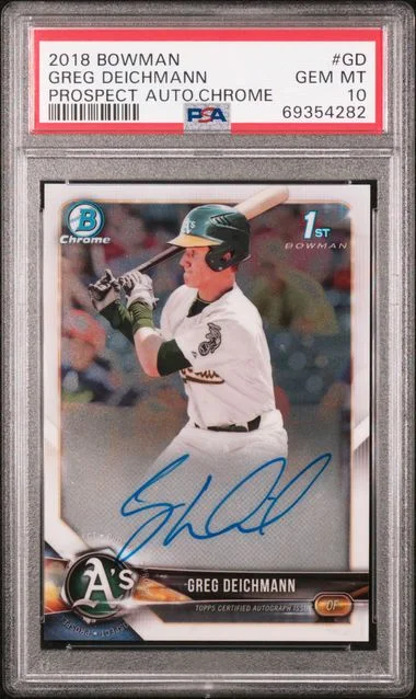 2018 Bowman Chrome Greg Deichmann Prospect Autographs #CPA-GD card image
