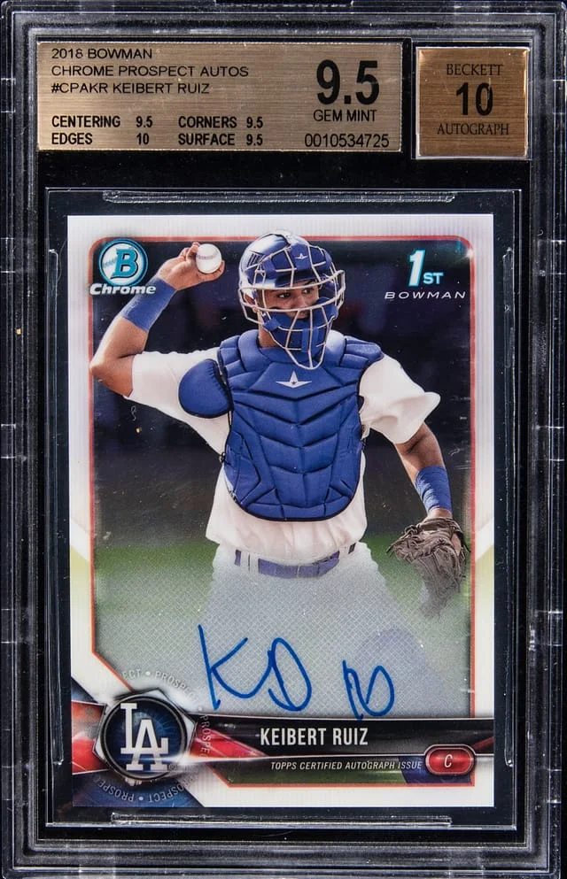 2018 Bowman Chrome Keibert Ruiz Prospect Autographs #CPA-KR card image