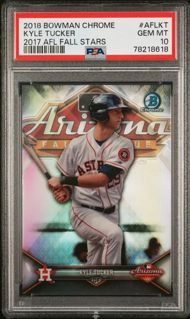 2018 Bowman Chrome Kyle Tucker 2017 Afl Fall Stars #AFLKT card image