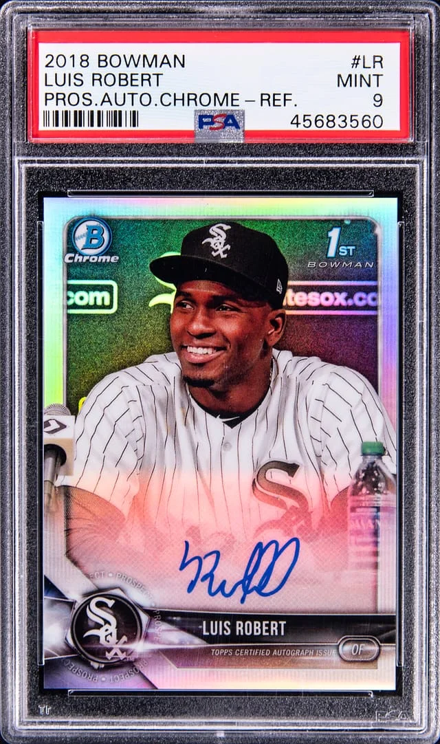2018 Bowman Chrome Luis Robert Prospect Autograph Refractor #LR card image