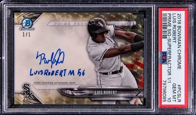 2018 Bowman Chrome Luis Robert Prime Signatures #PCS-LR card image