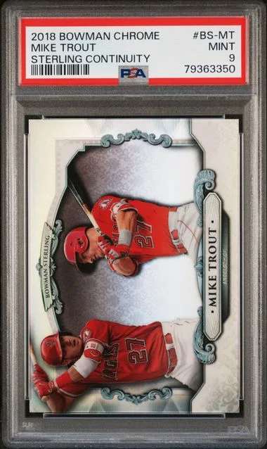 2018 Bowman Chrome Mike Trout Bowman Sterling Continuity #BS-MT card image
