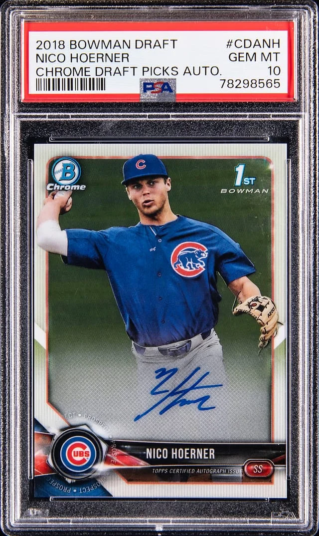 2018 Bowman Chrome Nico Hoerner Picks Autograph #CDA-NH card image