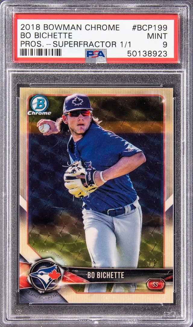 2018 Bowman Chrome Prospects Bo Bichette SuperFractor #BCP199 card image