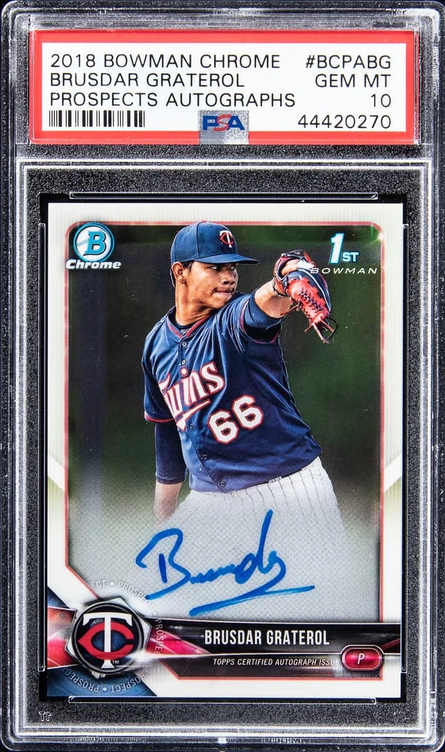 2018 Bowman Chrome Prospects Brusdar Graterol Autograph #BCPA-BG card image