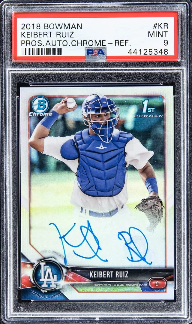 2018 Bowman Chrome Prospects Keibert Ruiz Autograph Refractor #CPA-KR card image