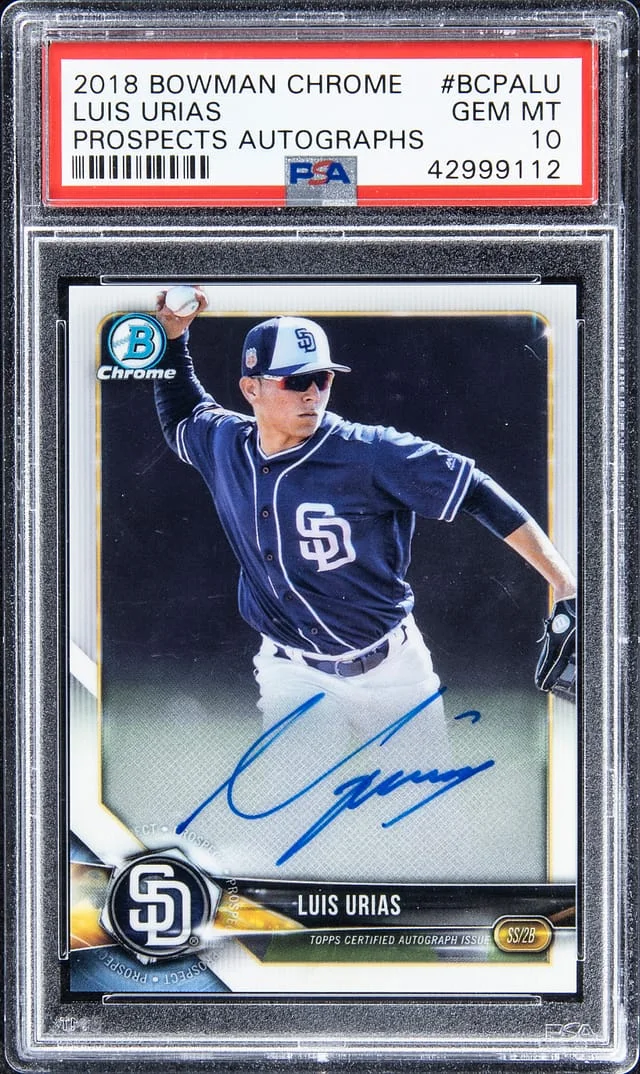 2018 Bowman Chrome Prospects Luis Urias Autograph #BCPA-LU card image
