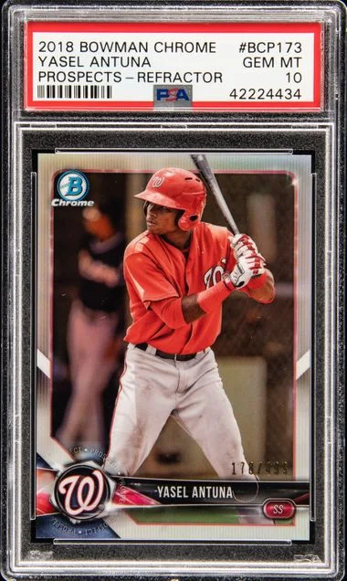 2018 Bowman Chrome Prospects Yasel Antuna Refractor #BCP-173 card image