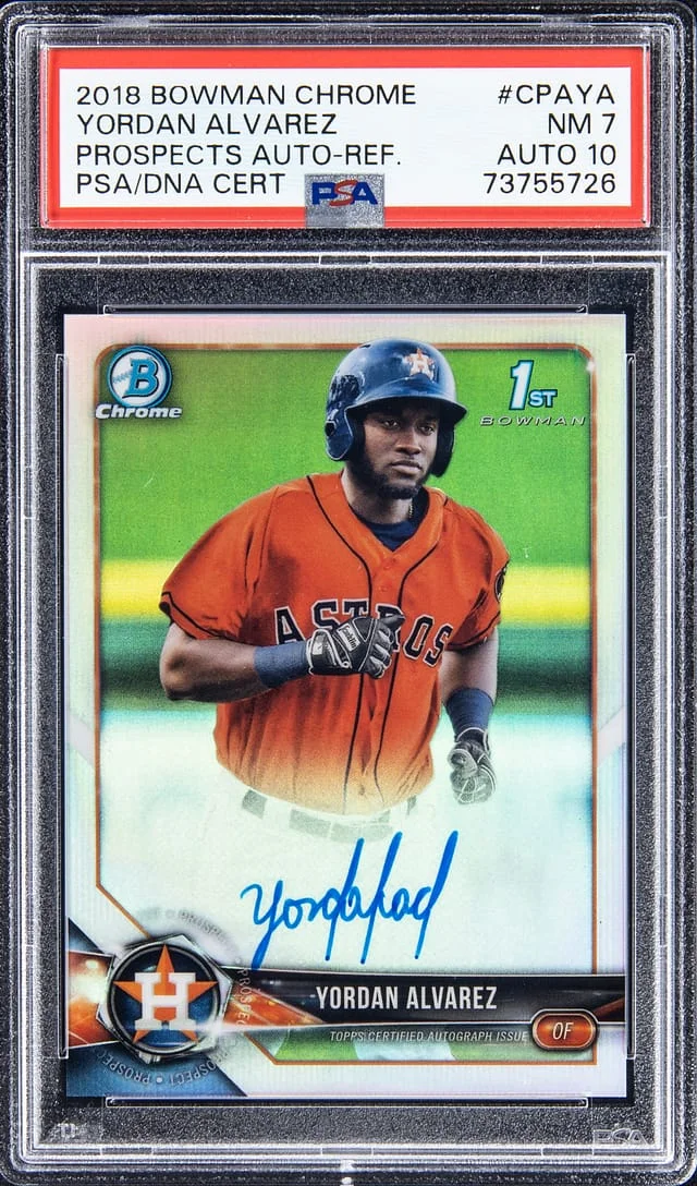 2018 Bowman Chrome Prospects Yordan Alvarez Autograph Refractor #CPA-YA card image