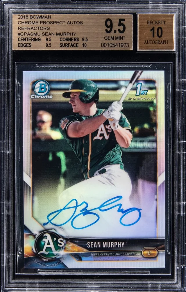 2018 Bowman Chrome Sean Murphy Prospect Autograph Refractor #CPA-SMU card image