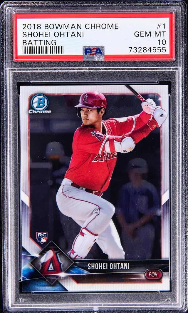 2018 Bowman Chrome Shohei Ohtani (Batting) #1 card image