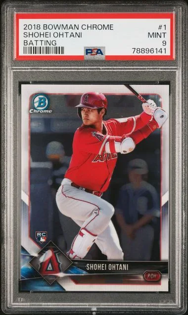 2018 Bowman Chrome Shohei Ohtani, Batting Car #1 card image