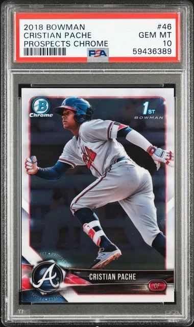 2018 Bowman Cristian Pache Prospects Chrome #46 card image