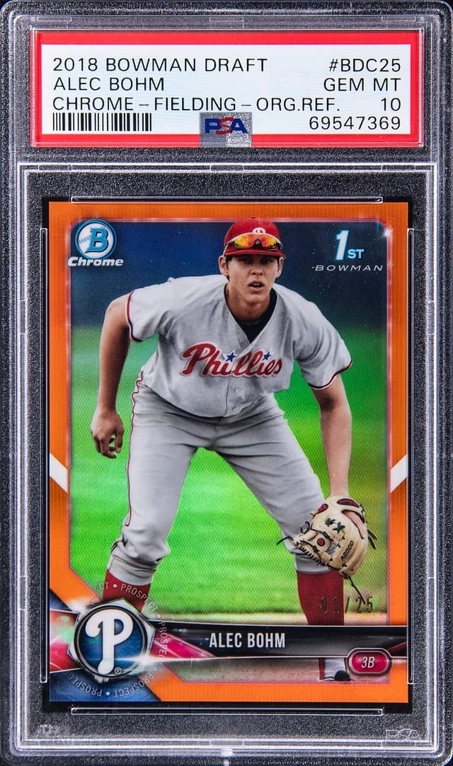 2018 Bowman Draft Alec Bohm Chrome #BDC-25 card image