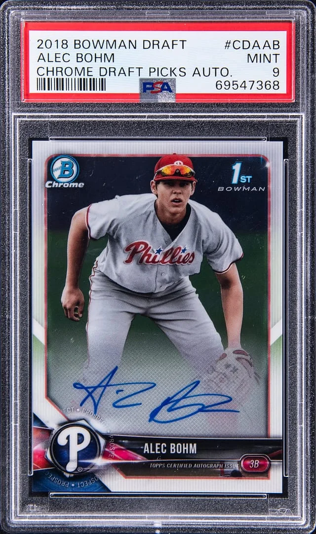 2018 Bowman Draft Alec Bohm Chrome Draft Picks Autographs #CDA-AB card image