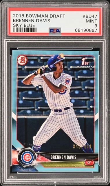 2018 Bowman Draft Brennen Davis Sky Blue #BD47 card image