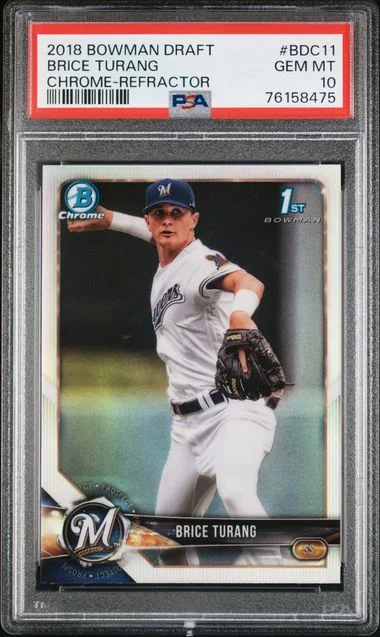 2018 Bowman Draft Brice Turang Chrome #BDC-11 card image
