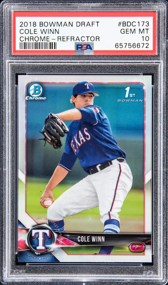 2018 Bowman Draft Cole Winn Chrome Refractor #BDC-173 card image