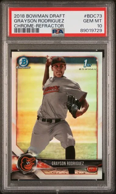 2018 Bowman Draft Grayson Rodriguez Chrome #BDC73 card image