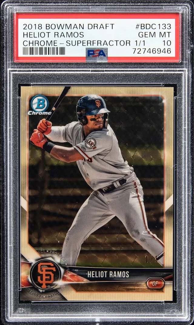 2018 Bowman Draft Heliot Ramos Chrome SuperFractor #BDC-133 card image