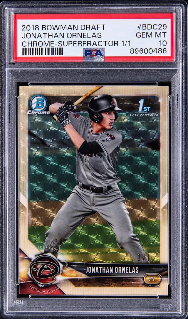 2018 Bowman Draft Jonathan Ornelas Chrome Superfractor #BDC-29 card image