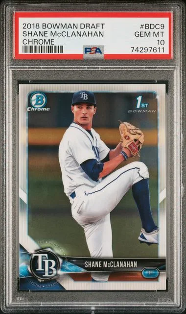 2018 Bowman Draft Shane McClanahan Chrome #BDC-9 card image