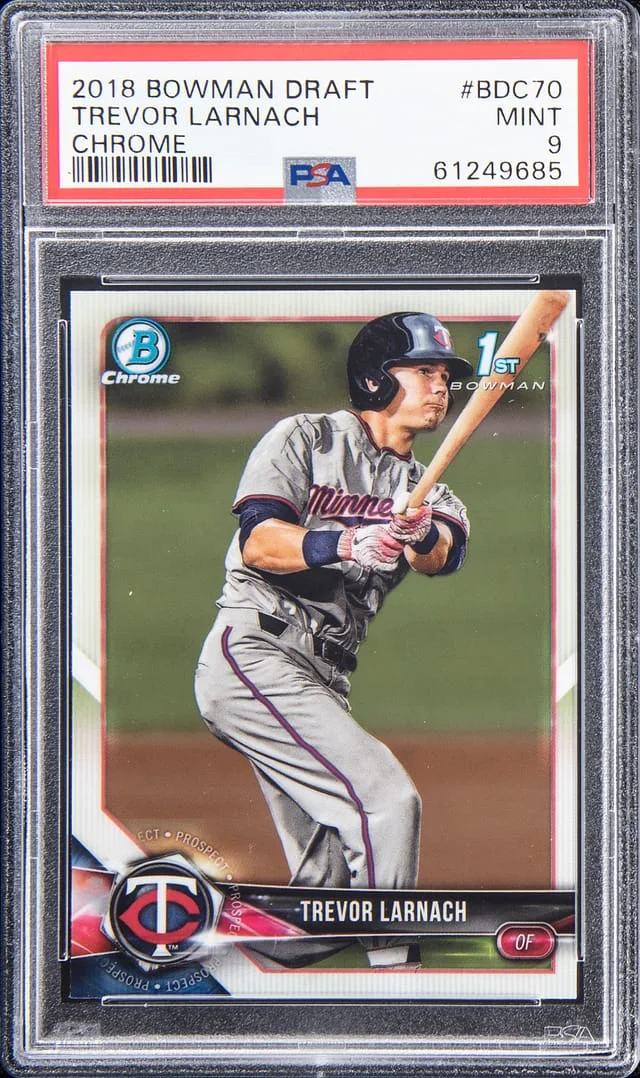 2018 Bowman Draft Trevor Larnach Chrome #BDC-70 card image