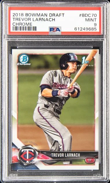2018 Bowman Draft Trevor Larnach Chrome #BDC70 card image