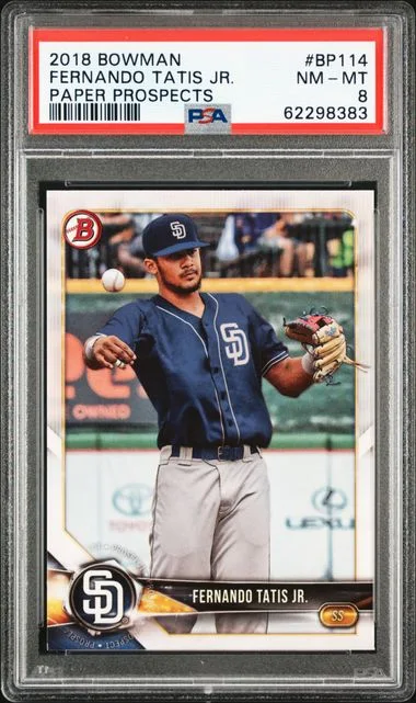 2018 Bowman Fernando Tatis Jr. Paper Prospects Sky Blue #BP114 card image