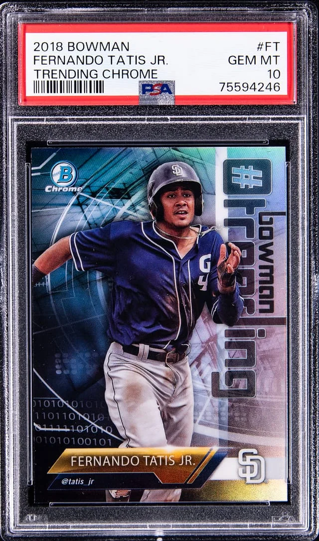 2018 Bowman Fernando Tatis Jr. Trending Chrome #FT card image