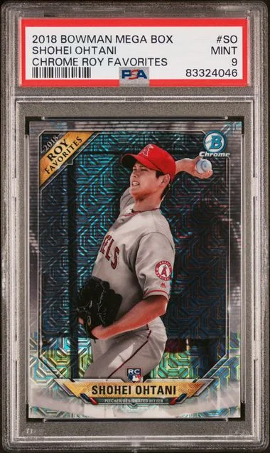 2018 Bowman Mega Box Chrome Of The Year Favorites So Shohei Ohtani #no-number card image