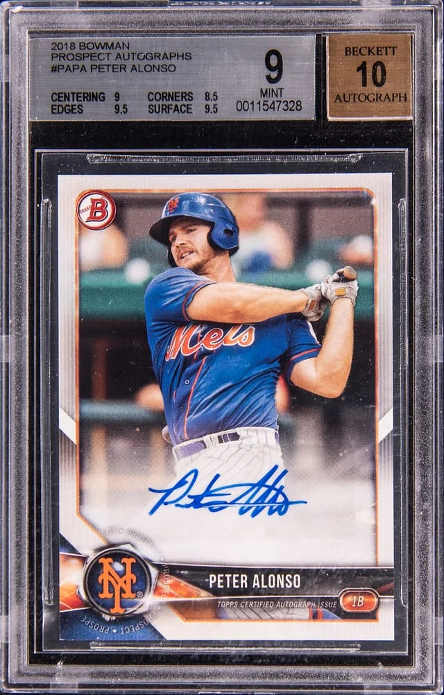 2018 Bowman Pete Alonso Prospect Autographs #PA-PA card image