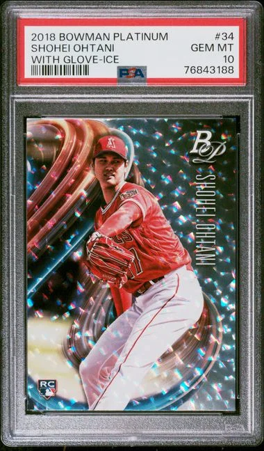 2018 Bowman Platinum Shohei Ohtani Ice #34 card image
