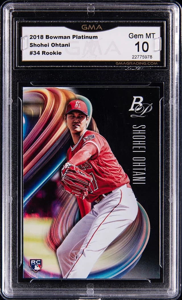 2018 Bowman Platinum Shohei Ohtani - GMA #34 card image