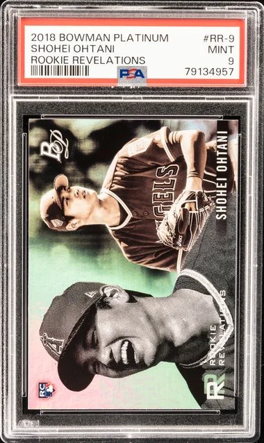 2018 Bowman Platinum Shohei Ohtani Revelations #RR-9 card image