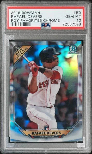 2018 Bowman Rafael Devers Of The Year Favorites Chrome #ROYF-RD card image