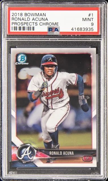 2018 Bowman Ronald Acuna Mega Box Chrome #BCP1 card image