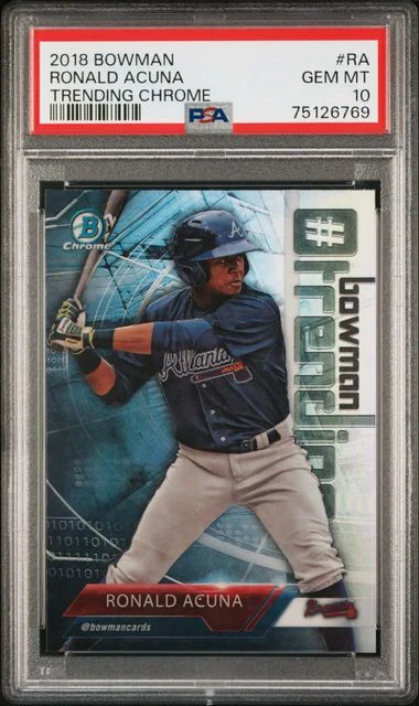 2018 Bowman Ronald Acuna High Tek #RA card image