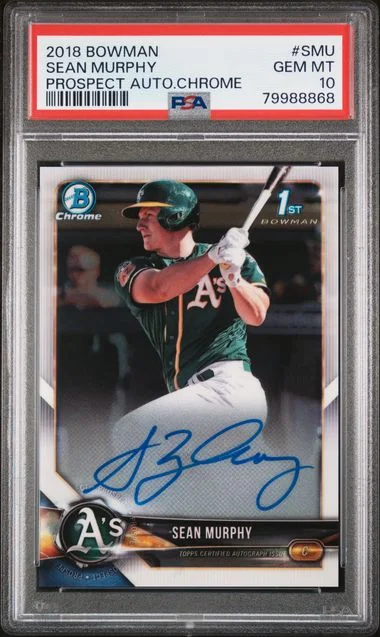 2018 Bowman Sean Murphy Prospect Autographs Chrome #SMU card image