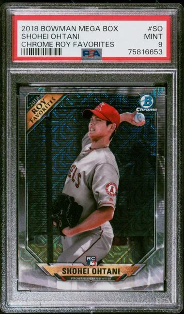 2018 Bowman Shohei Ohtani Mega Box Chrome Of The Year Favorites #ROYF-SO card image