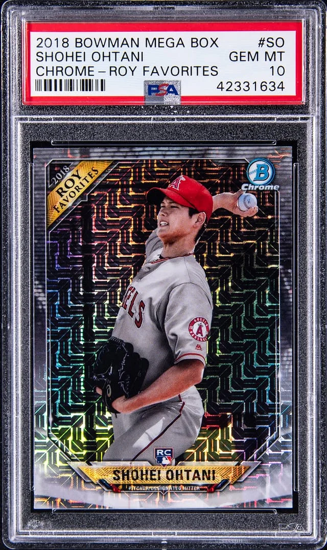 2018 Bowman Shohei Ohtani Mega Box Chrome of the Year Favorites #SO card image