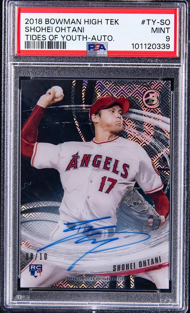 2018 Bowman Shohei Ohtani High Tek Tides of Youth Autographs #TY-SO card image